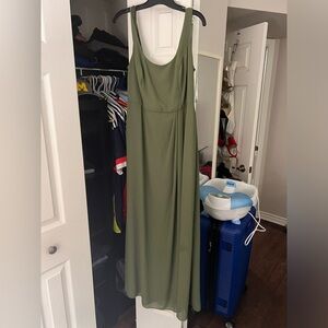 Olive Green David’s Bridal dress